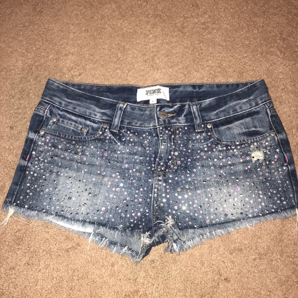 PINK Rhinestone/Sequin Shorts